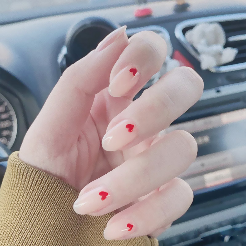24pcs Fashion Natural Nude Color Heart Pattern Decorative Fake Nails with Glue Suitable Girl Wearable Short false nail tips, As show
24pcs Fashion Natural Nude Color Heart Pattern Decorative Fake Nails with Glue Suitable Girl Wearable Short false nail tips, As show