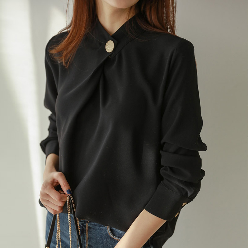Womens Tops And Blouses Long Sleeve Chiffon Blouse Shirt Fashion Women Blouse Office Shirt Women Tops Blusas Clothes A518 200924