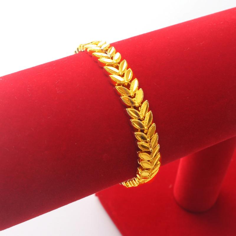 24k gold color Leaf bracelet 18CM For women fashion gold Color Jewelry Bracelet drop shipping
24k gold color Leaf bracelet 18CM For women fashion gold Color Jewelry Bracelet drop shipping