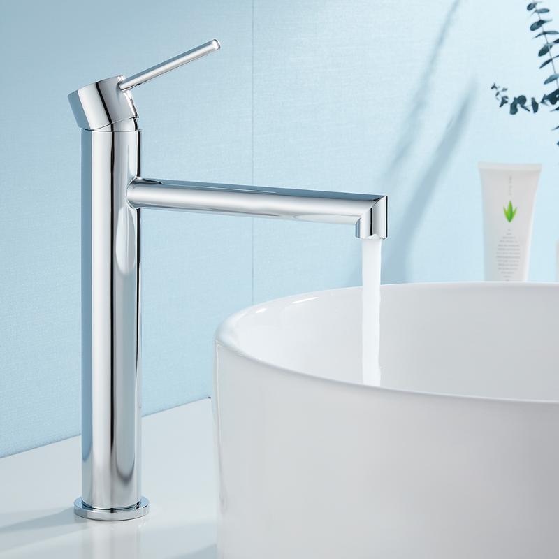 Bathroom Sink Faucet Single Handle Cold and Hot Mixer Water Tap Chrome Basin Faucet Kitchen Tap Bathroom Kitchen Accessories
