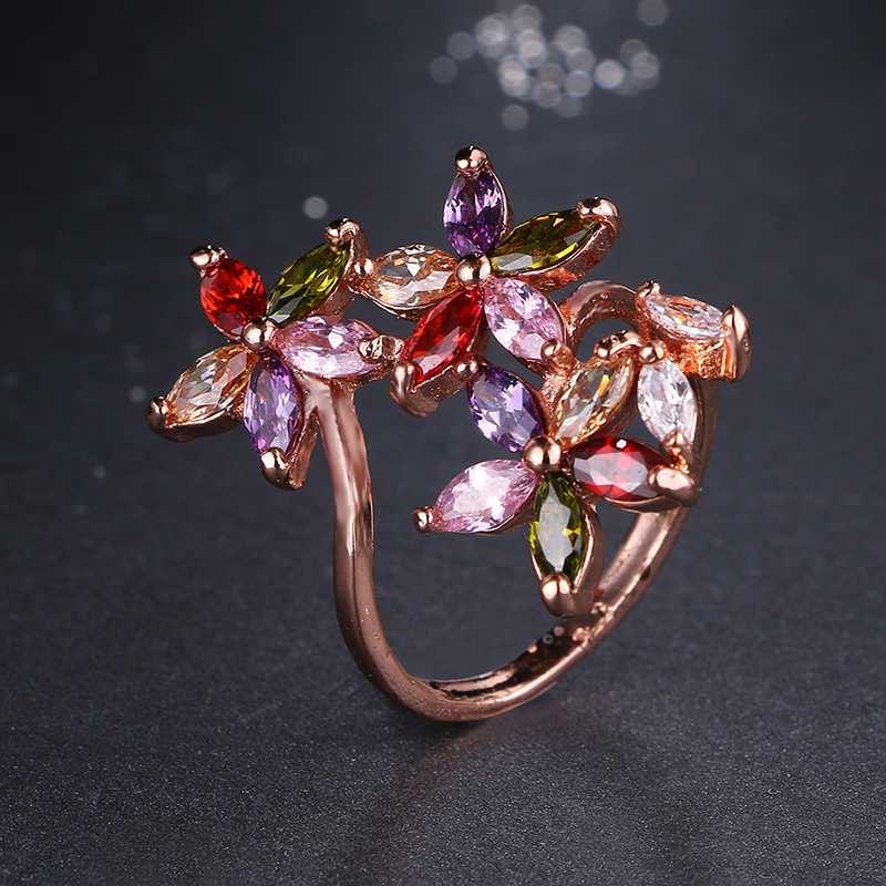 Emmaya Unique Design Fashion Monalisa Ring Rose Gold Color Colorful Zircon Wedding bijoux 3 Ctue Flowers Rings For Women
Emmaya Unique Design Fashion Monalisa Ring Rose Gold Color Colorful Zircon Wedding bijoux 3 Ctue Flowers Rings For Women