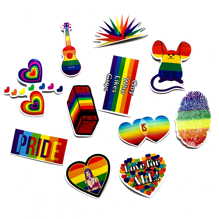 Colorful Graffiti Stickers Rainbow Love Stickers Water Cup Refrigerator Car Computer Waterproof Stickers
