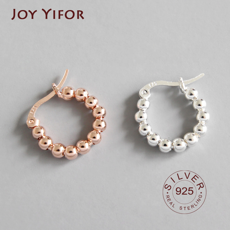 Korean Jewellery Simple Gold Round Earring 100% 925 Sterling Silver Small Round Beads Stud Earrings for Women
Korean Jewellery Simple Gold Round Earring 100% 925 Sterling Silver Small Round Beads Stud Earrings for Women