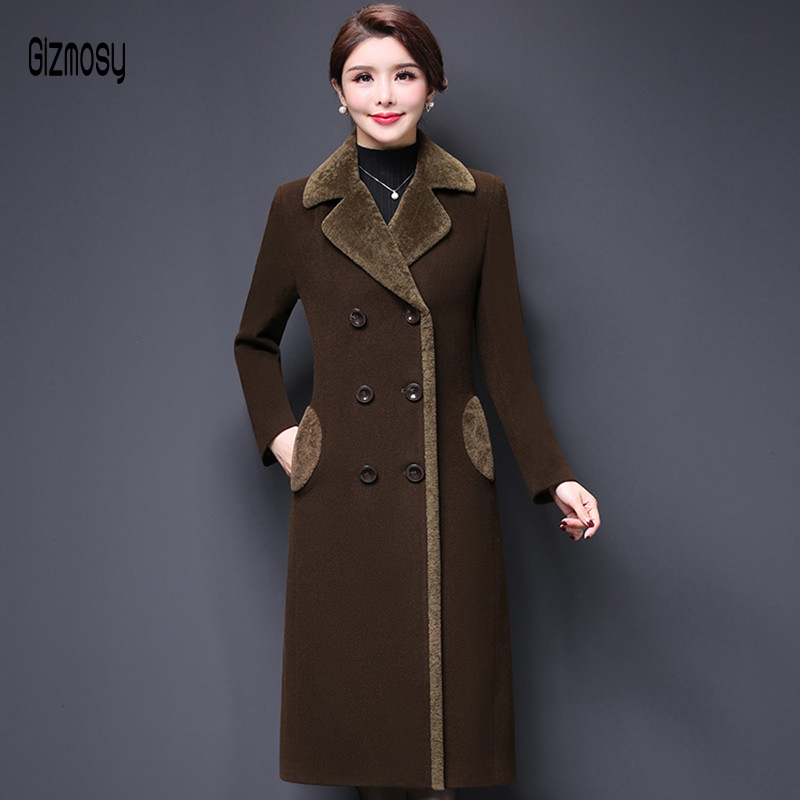 2020 Autumn Winter New Women Wool Blends Coat Elegant Slim Thicken Warm Cashmere Collar Long Jacket Outwear Plus Size CA6555, Purple
2020 Autumn Winter New Women Wool Blends Coat Elegant Slim Thicken Warm Cashmere Collar Long Jacket Outwear Plus Size CA6555, Purple