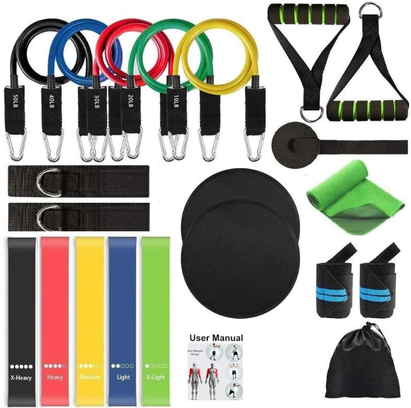 22 Pack Resistance Bands Set 150 Lbs Workout Fitness rubber bands With 5 Stackable Exercise 5 Loop Elastic sports
22 Pack Resistance Bands Set 150 Lbs Workout Fitness rubber bands With 5 Stackable Exercise 5 Loop Elastic sports