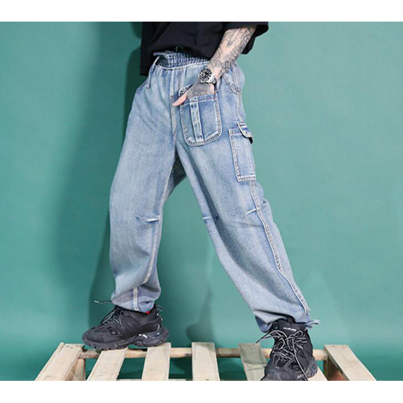 2020 New Men' Baggy Hip Hop Jeans Multi Pockets Skateboard Cargo Jeans For Men Tactical Denim Joggers, Blue
2020 New Men' Baggy Hip Hop Jeans Multi Pockets Skateboard Cargo Jeans For Men Tactical Denim Joggers, Blue