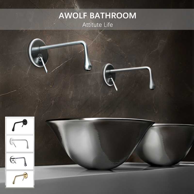 Basin Faucet Tap Solid Brass Bathroom Mixer Wall Mounted Black White Gold Single Handle Hot and cold bathroom sink Faucet ML8096
Basin Faucet Tap Solid Brass Bathroom Mixer Wall Mounted Black White Gold Single Handle Hot and cold bathroom sink Faucet ML8096