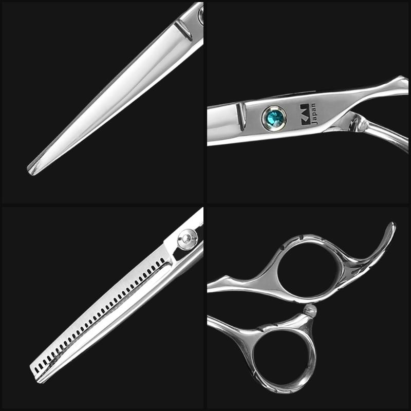 6 in Hair Scissors of Hairdressers for Hair Salons Hairstyle Hairdressing Cutting Thinning Scissors Haircuts Case Razor Shears