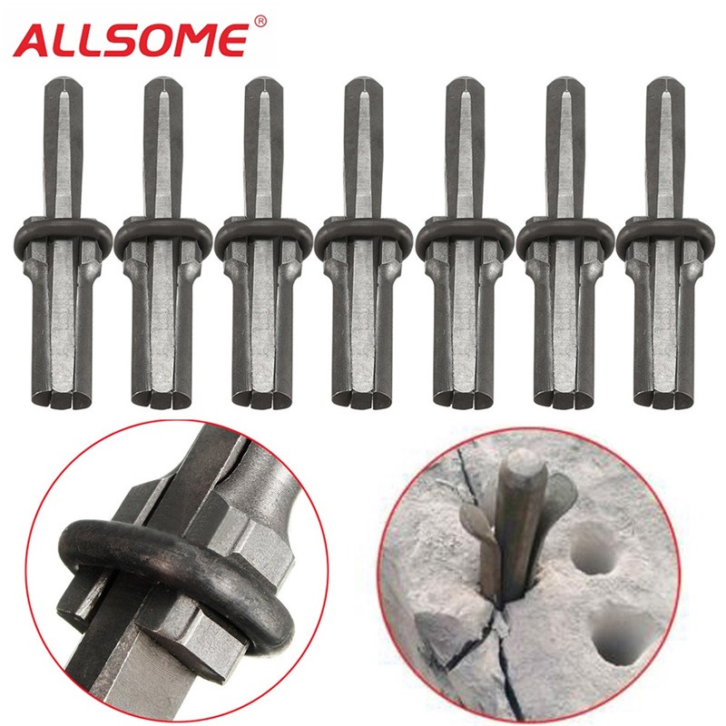 ALSLOME 7pcs New Stone Splitter 9/16" Metal Plug Wedges and Feathers Shims Concrete Rock Splitters Hand Tool HT2081
ALSLOME 7pcs New Stone Splitter 9/16" Metal Plug Wedges and Feathers Shims Concrete Rock Splitters Hand Tool HT2081