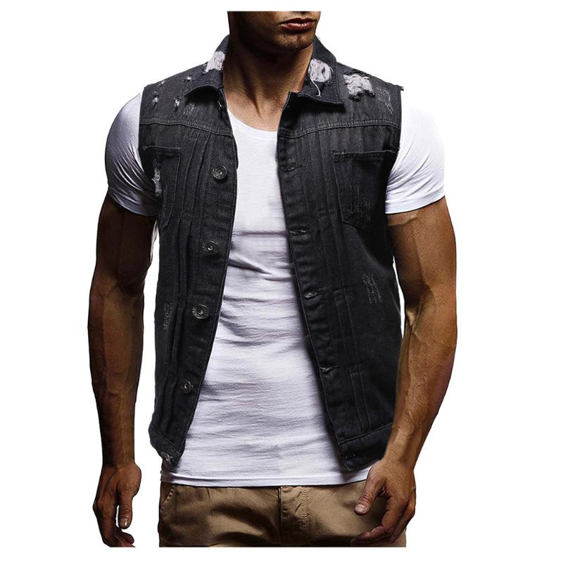 Cotton Jeans Sleeveless Jacket Vest Men Plus Size Black Denim Jeans Vest Male Cowboy Outdoors Waistcoat Men Jacket#G3
Cotton Jeans Sleeveless Jacket Vest Men Plus Size Black Denim Jeans Vest Male Cowboy Outdoors Waistcoat Men Jacket#G3