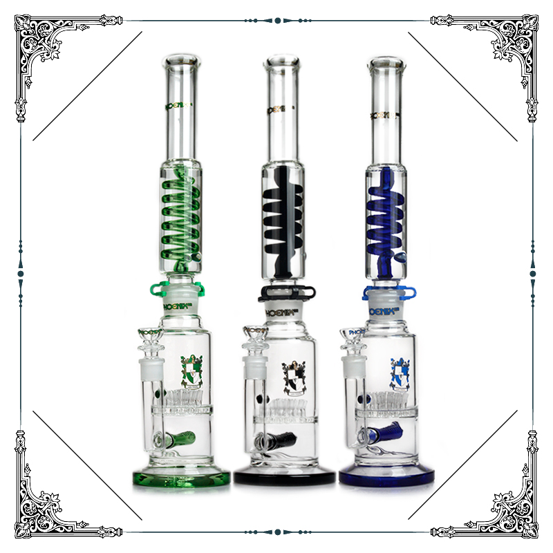 Phoenix Straight Double Percolator Bong with Glycerin Freezable Coil Tube bong glass water pipe build a bubbler smoking heady
Phoenix Straight Double Percolator Bong with Glycerin Freezable Coil Tube bong glass water pipe build a bubbler smoking heady