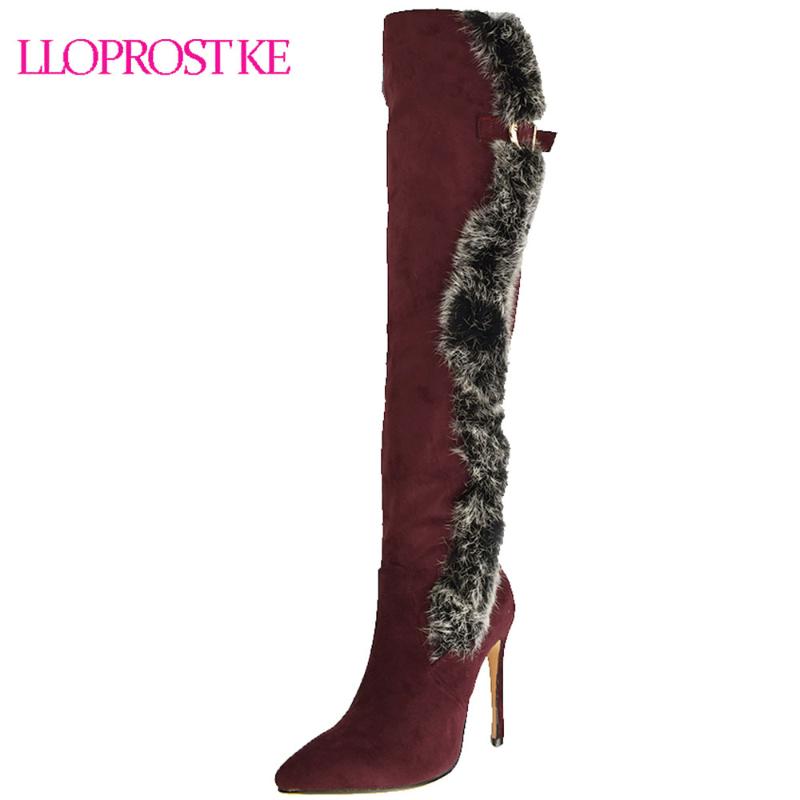 Lloprost ke Size 34-48 Platform Women Shoes Sexy Thin High Heels Over The Knee Boot Black Winter Boots Woman Fur D563
Lloprost ke Size 34-48 Platform Women Shoes Sexy Thin High Heels Over The Knee Boot Black Winter Boots Woman Fur D563