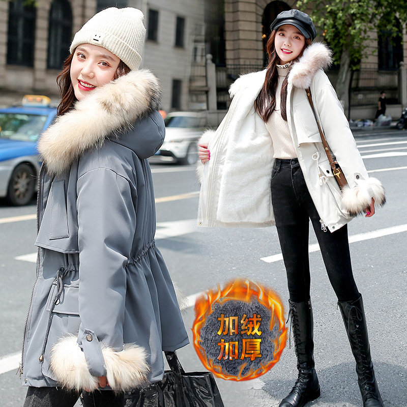 Parker Cotton Coat Women Mid-length 2020 Women's Winter Korean Casual Loose Plus Velvet Padded Coat Female Outwear Invierno Q185, Khaki
Parker Cotton Coat Women Mid-length 2020 Women's Winter Korean Casual Loose Plus Velvet Padded Coat Female Outwear Invierno Q185, Khaki