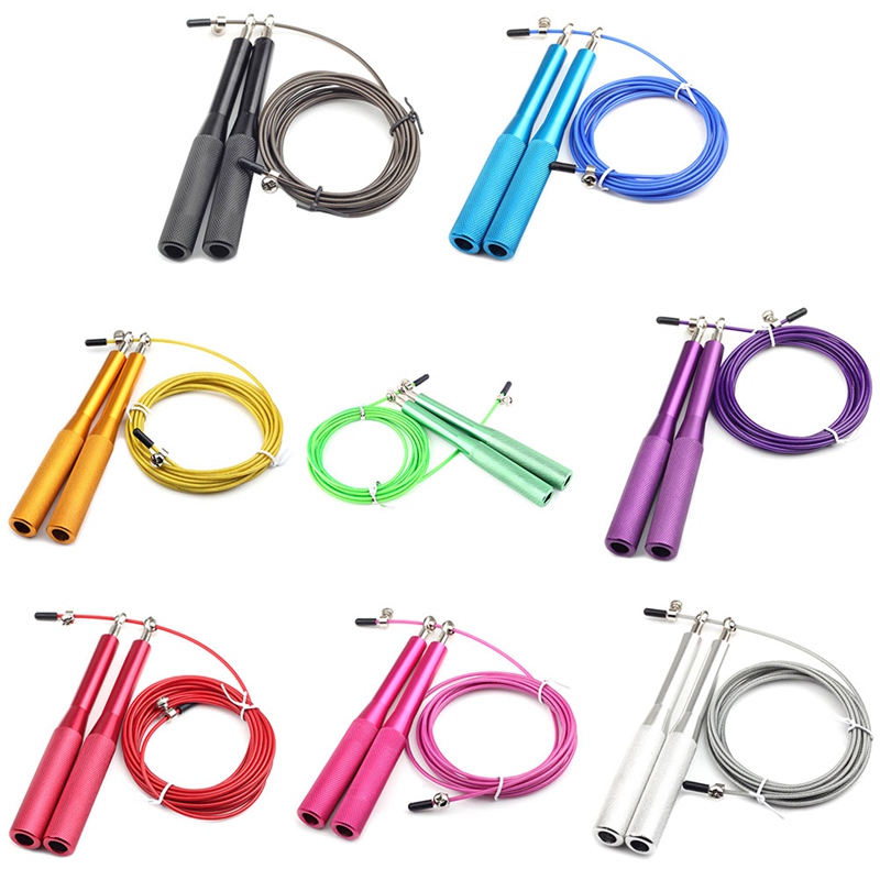 High Speed Aluminum Alloy Wire Skipping Rope Length Adjustable Jump Rope Crossfit Fitness Equipment
High Speed Aluminum Alloy Wire Skipping Rope Length Adjustable Jump Rope Crossfit Fitness Equipment