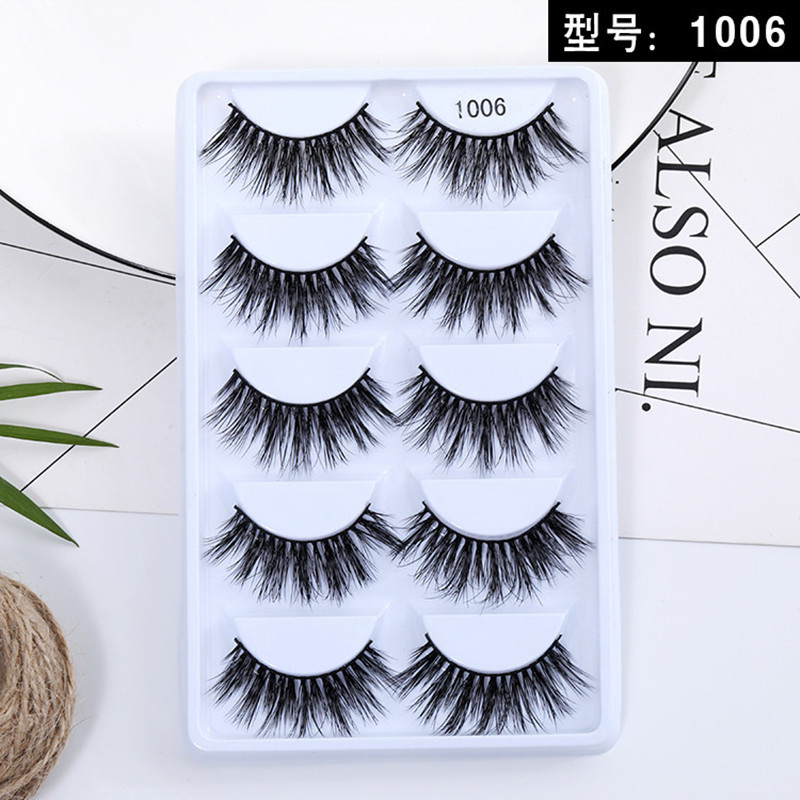 3D False Eyelash Real Eyelash 5 Pair Set Siberian Mink Vendor private label box lashes