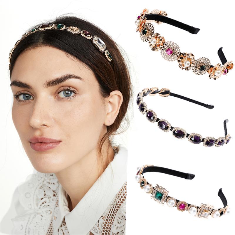 Haimeikang Fashion New ladies Headband Rhinestone Gemstone Pearl Bezel Headdress 1pc Women Elegant Retro Hair Accessories
Haimeikang Fashion New ladies Headband Rhinestone Gemstone Pearl Bezel Headdress 1pc Women Elegant Retro Hair Accessories
