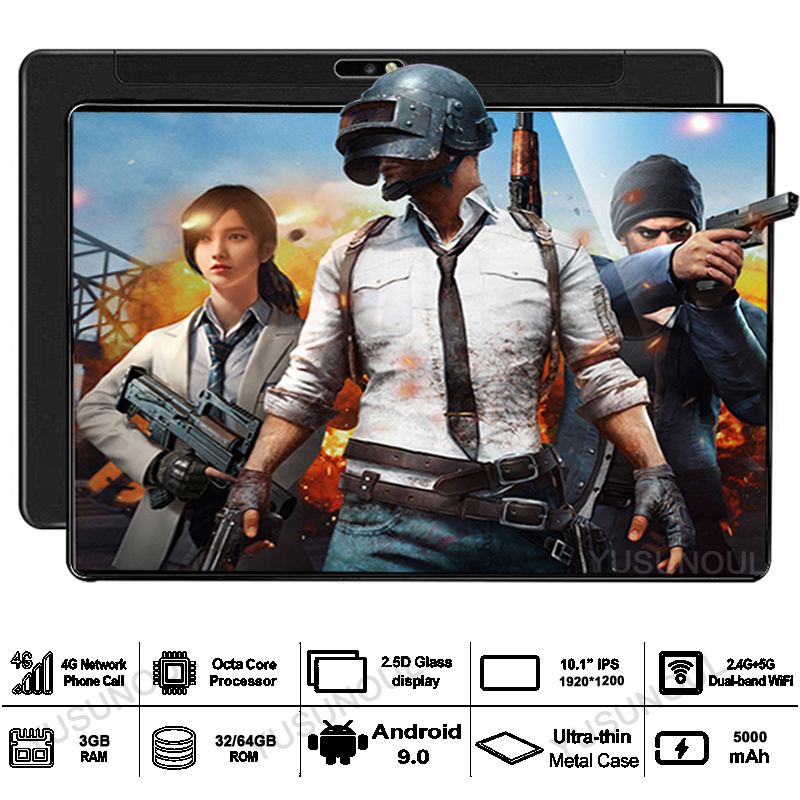 NetFlix/Youtube/New Google Market Fast Games 10 inch Android 9.0 8 Cores Tablet PC Type-C Charge 5G WIFI GPS 4G LTE Phone Call, Black
NetFlix/Youtube/New Google Market Fast Games 10 inch Android 9.0 8 Cores Tablet PC Type-C Charge 5G WIFI GPS 4G LTE Phone Call, Black
