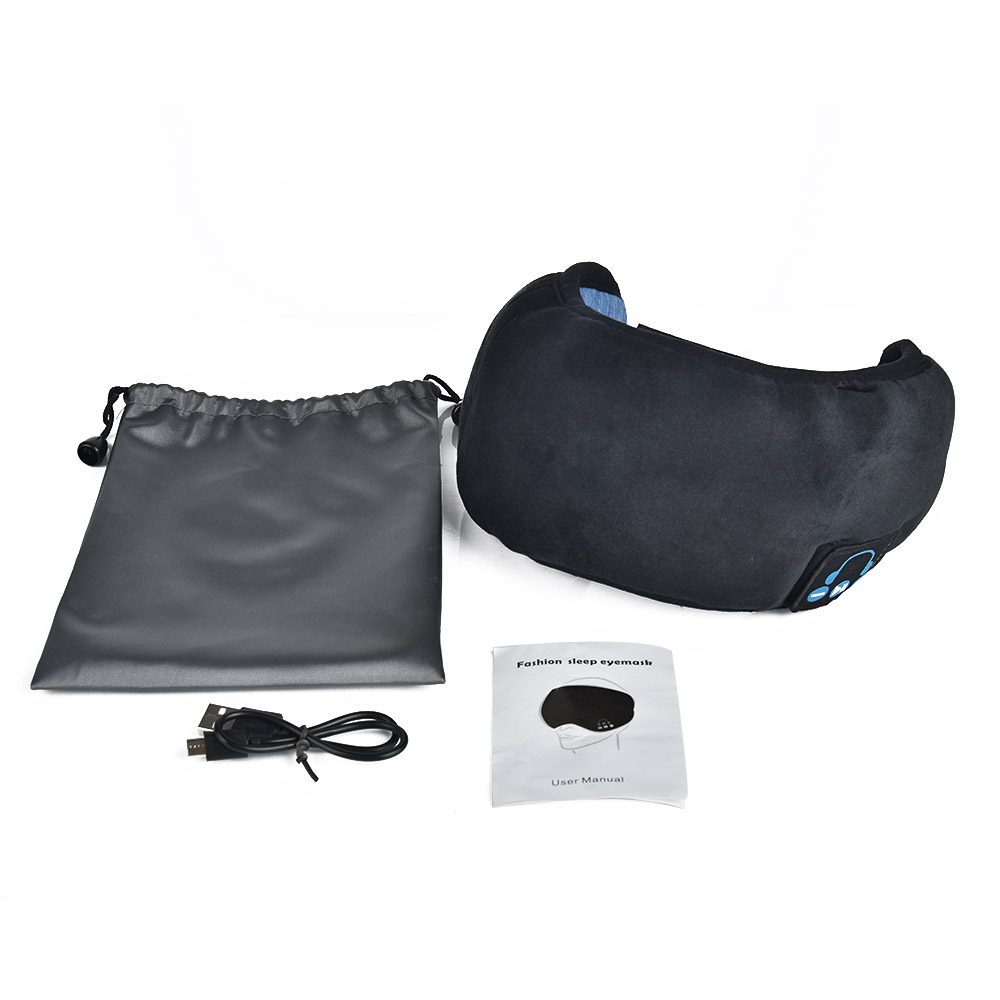 Wireless Bluetooth 50 Earphone Sleep Mask Sport Headband Soft Headphone Sleeping Headset For Listenting Music with Mic