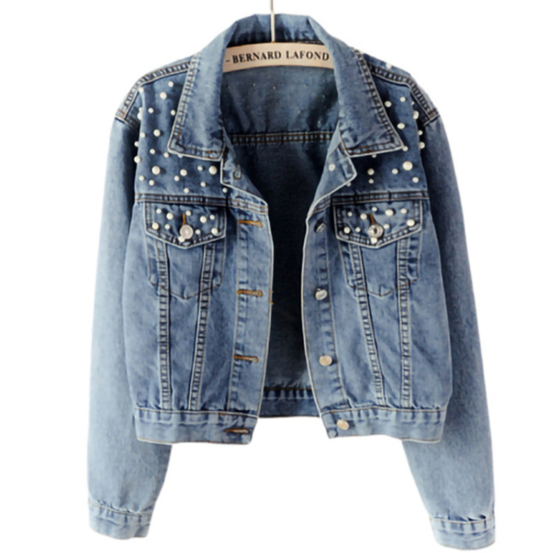 Pearl Beading Short Denim Jackets Women Wash Long Sleeve Vintage Casual Jean Jacket Denim Coat Women Jeans Coat Plus Size 5xl, Blue
Pearl Beading Short Denim Jackets Women Wash Long Sleeve Vintage Casual Jean Jacket Denim Coat Women Jeans Coat Plus Size 5xl, Blue