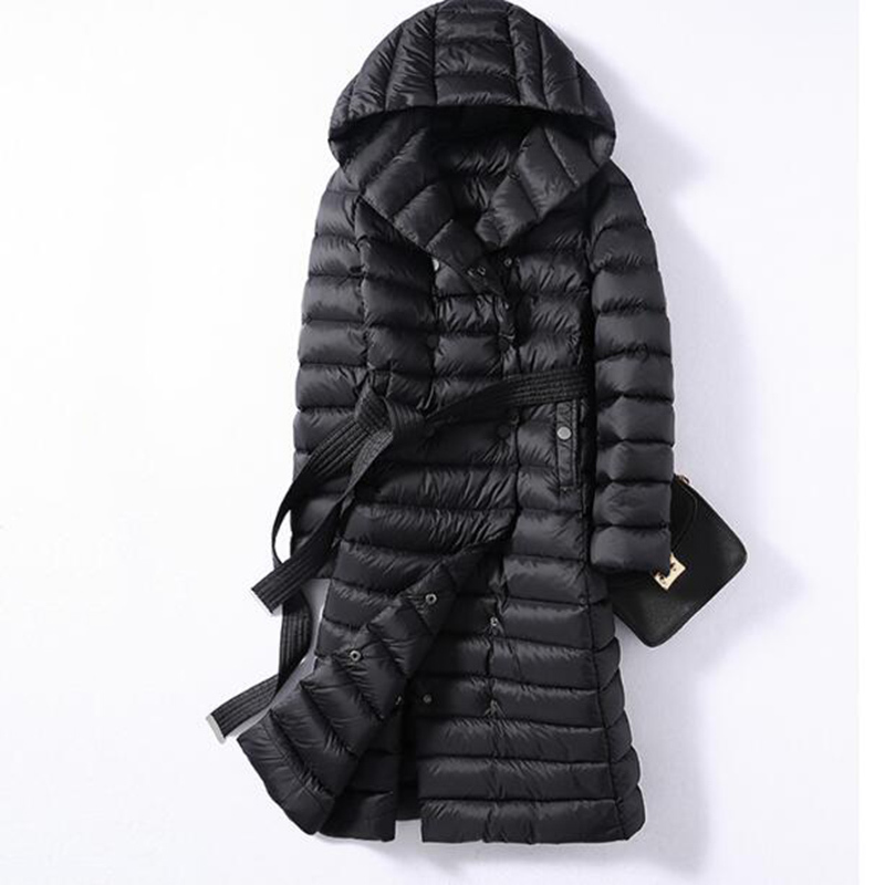 SEDUTMO Winter Plus Size 3XL Long Womens Down Jackets Ultra Light Duck Down Coat Hoodie Autumn Puffer Jacket ED226 CX200819