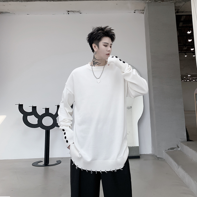 Male Vintage Fashion Casual Knitted Pullover Sweater Men Women White Black Button Hole Slim Fit Thin Sweater, Kk1332 black
Male Vintage Fashion Casual Knitted Pullover Sweater Men Women White Black Button Hole Slim Fit Thin Sweater, Kk1332 black