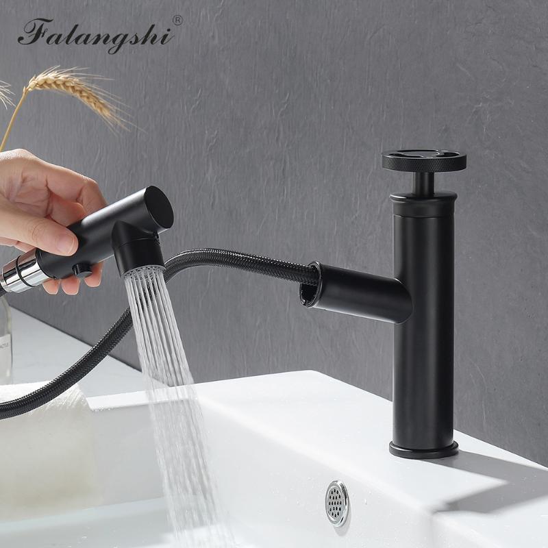Basin Faucets Pull Out Mixer Bathroom Sink Water Taps Matte Black Deck Mounted Hot And Cold Basin Bathroom Faucet WB1105
Basin Faucets Pull Out Mixer Bathroom Sink Water Taps Matte Black Deck Mounted Hot And Cold Basin Bathroom Faucet WB1105