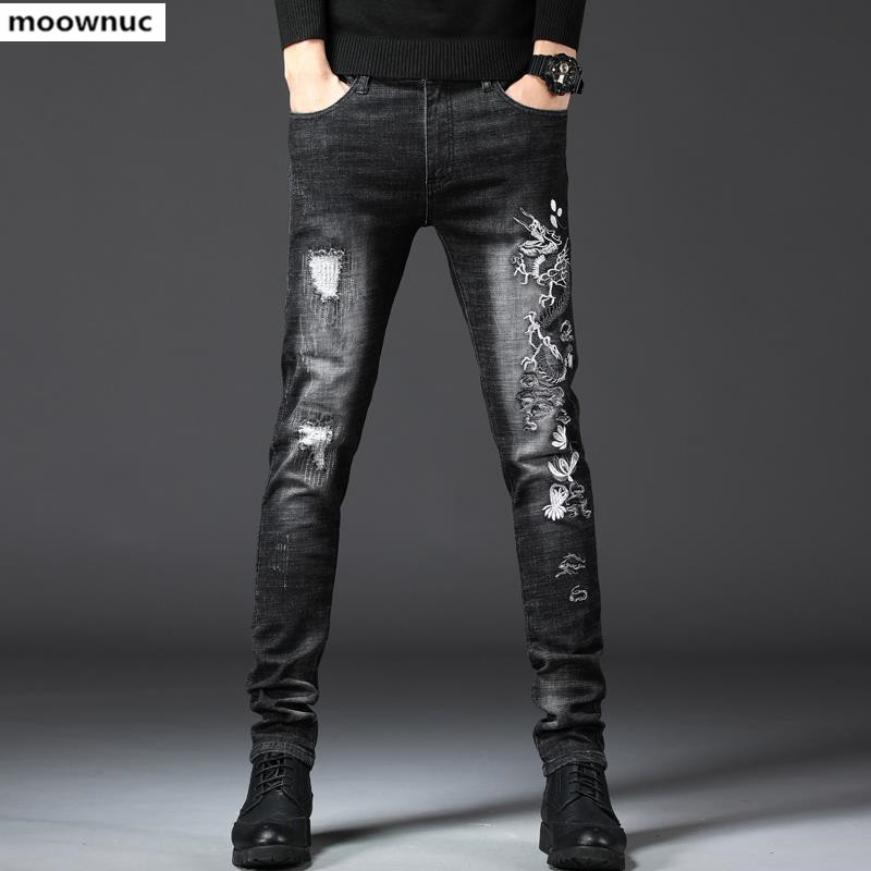 2020 New style Mens Denim Jeans men Embroidery Full Length Pants with Slim fit pencil Pants Fashion Classic black Men's Jeans
2020 New style Mens Denim Jeans men Embroidery Full Length Pants with Slim fit pencil Pants Fashion Classic black Men's Jeans