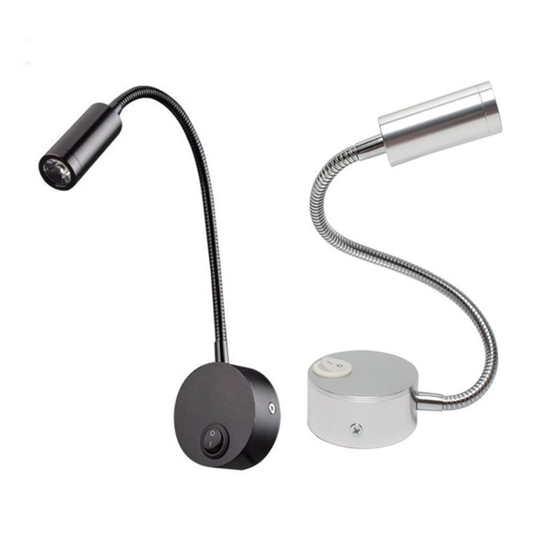 New Design Flexible Reading Lamp LED Wall lamp 3W for Bedside Study Book Lamp Black Silver Body wall light Warm Cold White
New Design Flexible Reading Lamp LED Wall lamp 3W for Bedside Study Book Lamp Black Silver Body wall light Warm Cold White