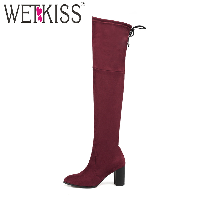 WETKISS 2020 High Heels Lady Sexy Stretch Boot Elastic Women Thick Heels Femsle Shoes Flock Over Knee Boot Warm Winter Big Size, Black
WETKISS 2020 High Heels Lady Sexy Stretch Boot Elastic Women Thick Heels Femsle Shoes Flock Over Knee Boot Warm Winter Big Size, Black