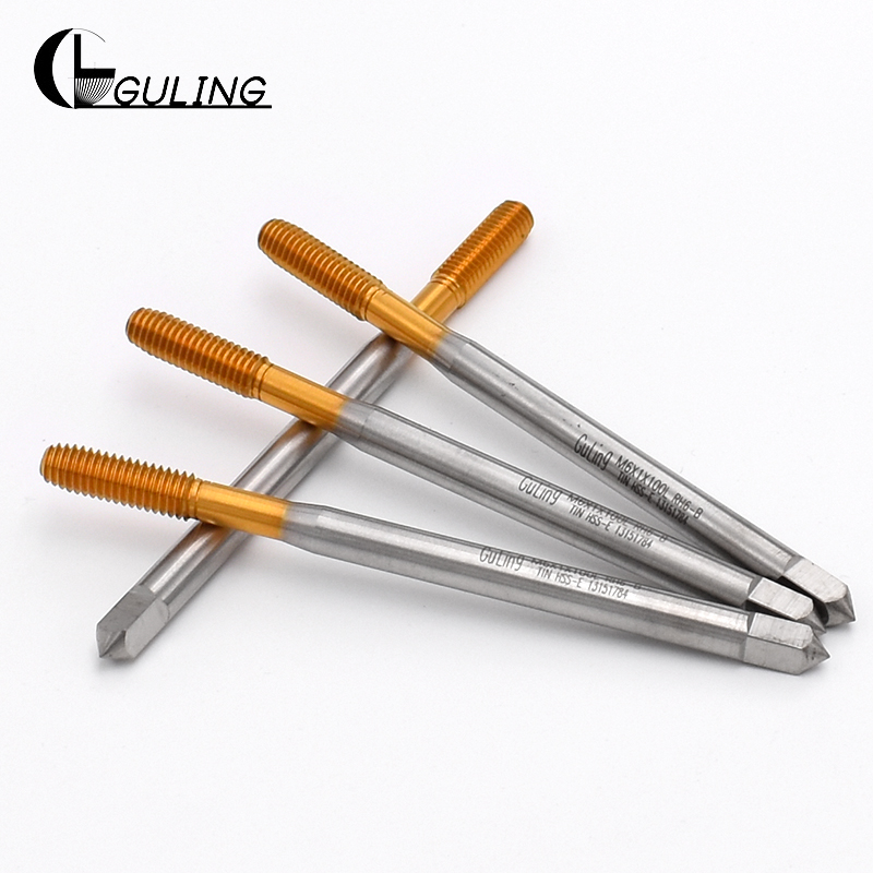 GULING HSS-E forming tap long shank with TIN coating thread overall length 120mm Metric machine tap M3*0.5 M4*0.7 M5*0.8
GULING HSS-E forming tap long shank with TIN coating thread overall length 120mm Metric machine tap M3*0.5 M4*0.7 M5*0.8