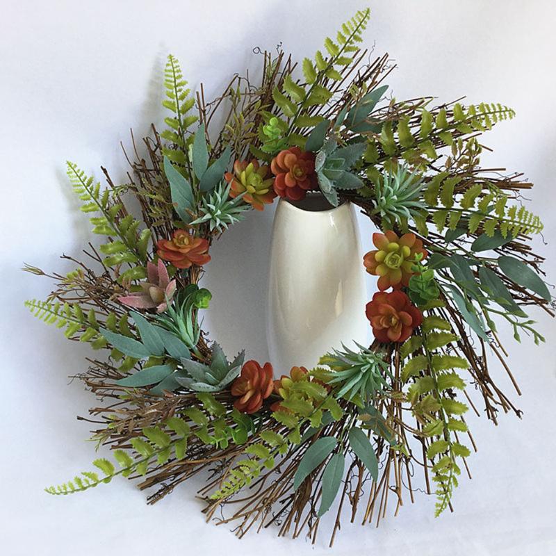50cm Artificial Succulent Garland Wedding Home Party Hanging Wreath Ornament Festive Supplies Photo Prop Door Decoration, Green
50cm Artificial Succulent Garland Wedding Home Party Hanging Wreath Ornament Festive Supplies Photo Prop Door Decoration, Green
