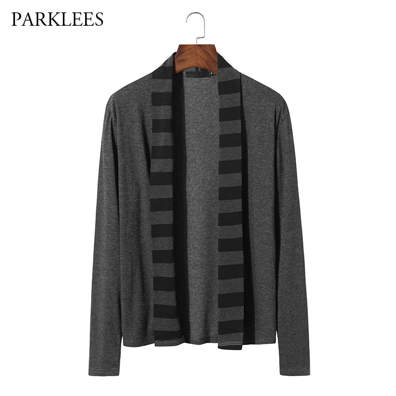 Cardigan Sweater Men Autumn Shawl Collar Mens Knitted Cardigans Sweaters Casual Slim Fit Striped Outwear Sweater Coat Pull Homme, Dark gray
Cardigan Sweater Men Autumn Shawl Collar Mens Knitted Cardigans Sweaters Casual Slim Fit Striped Outwear Sweater Coat Pull Homme, Dark gray