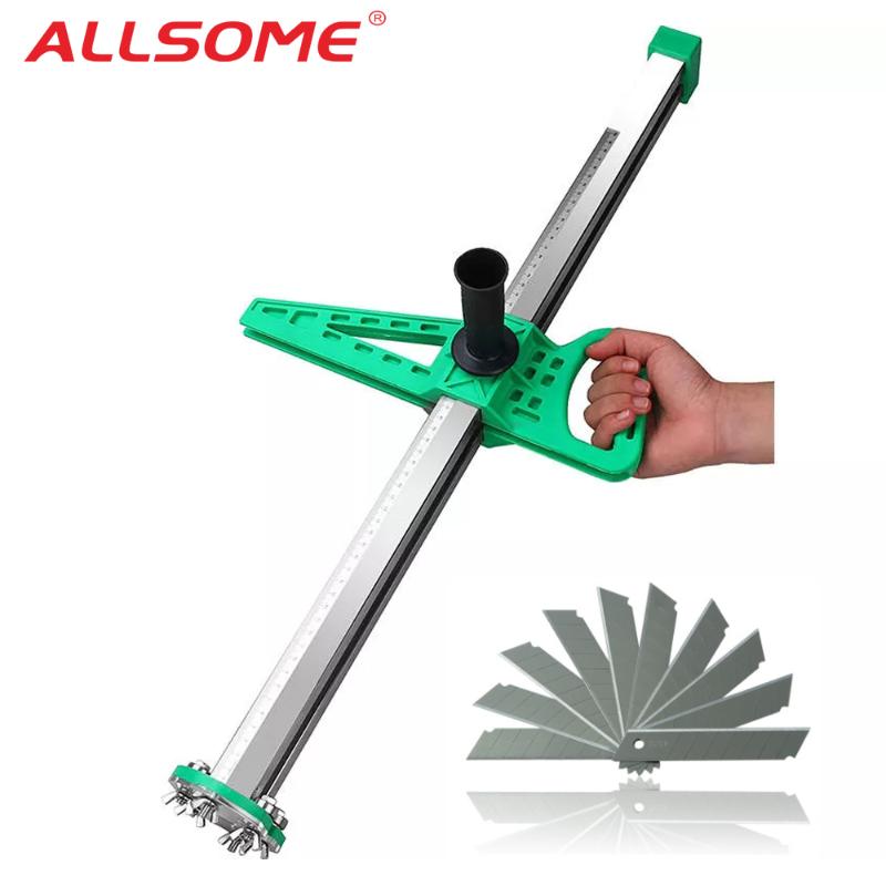 ALLSOME Stainless Steel Manual Gypsum Board Cutting Artifact Roller Type Hand Push Drywall Cutting Tool + 12pcs Blades HT2622
ALLSOME Stainless Steel Manual Gypsum Board Cutting Artifact Roller Type Hand Push Drywall Cutting Tool + 12pcs Blades HT2622