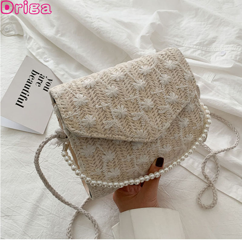 Driga New Fashion Women Straw Bags Casual Straw Flap Bags Fashion Shoulder Pearl Handle Tote Summer Floral Lace, Small flower white
Driga New Fashion Women Straw Bags Casual Straw Flap Bags Fashion Shoulder Pearl Handle Tote Summer Floral Lace, Small flower white