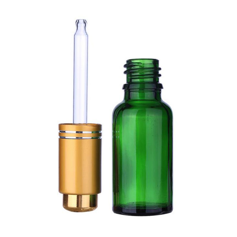 Storage Bottles & Jars 30ml Green Glass Dropper Bottle 1OZ Pump Lotion Essential Oil Perfume Spray Color