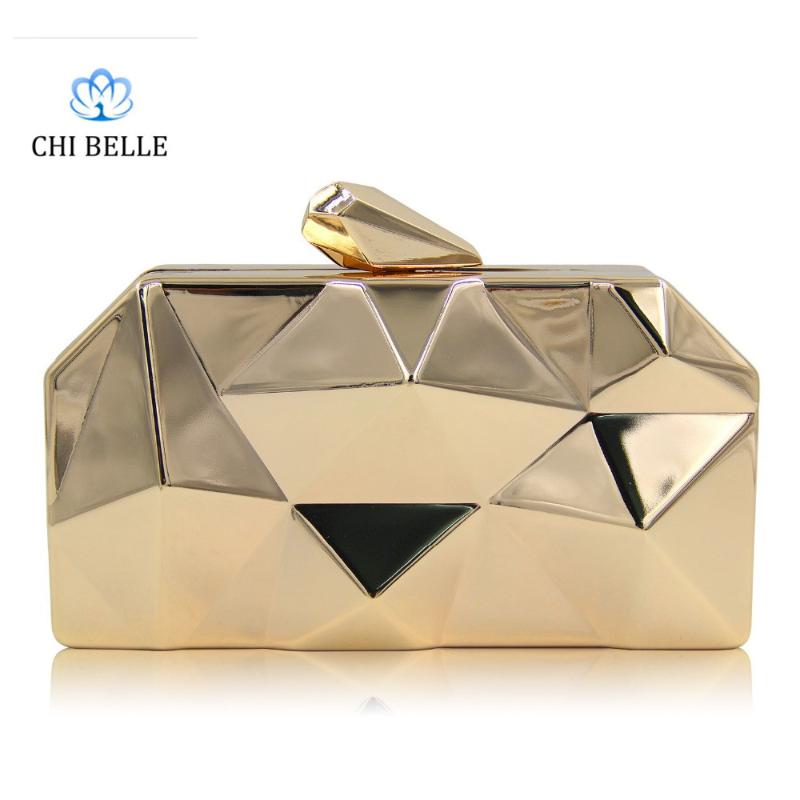 Europe and the United States Classical Diamond-shaped Box High-end Evening Bags Metal Irregular Geometric Handbag Women Clutch, White
Europe and the United States Classical Diamond-shaped Box High-end Evening Bags Metal Irregular Geometric Handbag Women Clutch, White