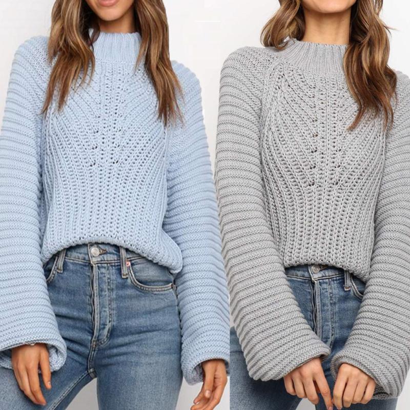 Women Knitting Sweater Long Sleeves O-neck Collar Female Short Casual Solid Fashion Pullover Ladies Winter Sweaters Ropa Inviern, Gy
Women Knitting Sweater Long Sleeves O-neck Collar Female Short Casual Solid Fashion Pullover Ladies Winter Sweaters Ropa Inviern, Gy