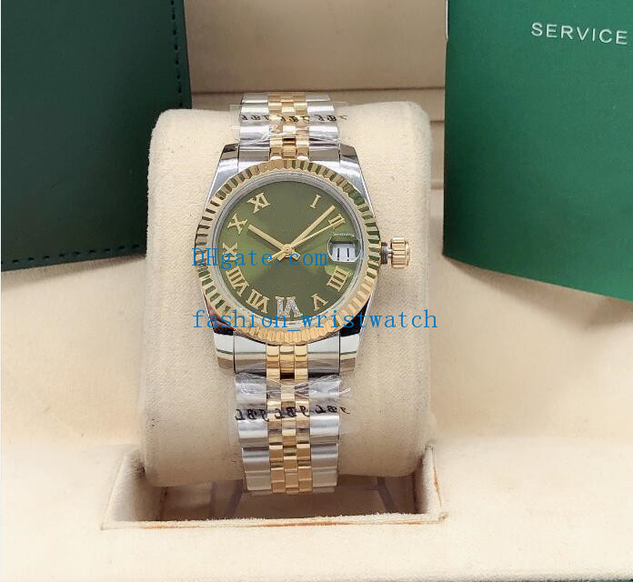 womens watches 31mm mechanical medium silver roman numeral 18k rose gold two tone diamond iv dial automatic fashion ladies wristwatch, Slivery;brown
womens watches 31mm mechanical medium silver roman numeral 18k rose gold two tone diamond iv dial automatic fashion ladies wristwatch, Slivery;brown