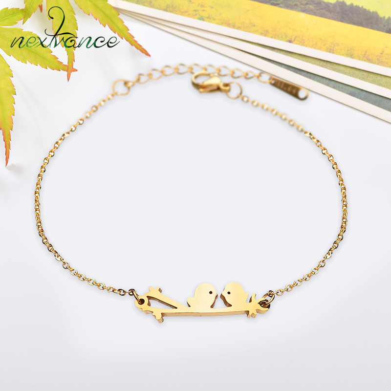 Nextvance Gold Love Birds Branch Bracelet Animal Chain Adjustable Bracelet for Friends Couples Jewelry Gift 2020
Nextvance Gold Love Birds Branch Bracelet Animal Chain Adjustable Bracelet for Friends Couples Jewelry Gift 2020