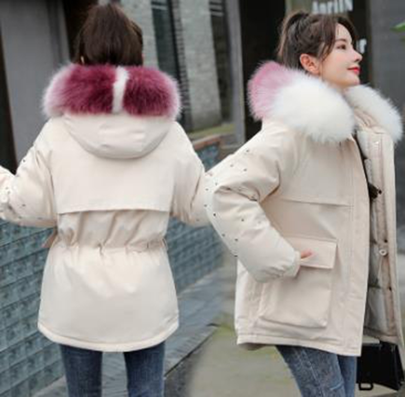 Wholesale fashion women's swallowtail new style big fur collar hooded warm winter thin fur collar down padded jacket, Creamy-white
Wholesale fashion women's swallowtail new style big fur collar hooded warm winter thin fur collar down padded jacket, Creamy-white