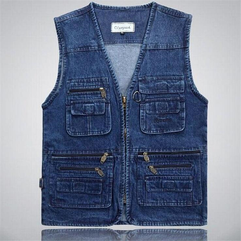 Plus Large Size 3XL 4XL 5XL Men's Spring and Autumn Multi-pocket Denim Vest Photography Casual Coat Vest Plus size, Blue
Plus Large Size 3XL 4XL 5XL Men's Spring and Autumn Multi-pocket Denim Vest Photography Casual Coat Vest Plus size, Blue