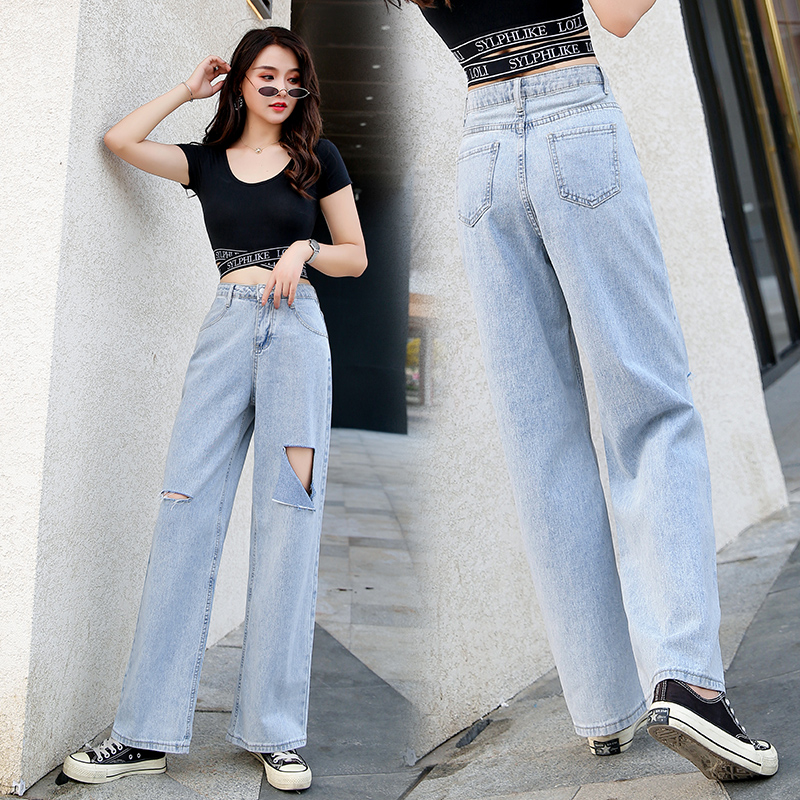 First song jeans ladies Harlan loose retro jeans 2020New navy blue hole wide leg pants high waist cotton women, Light blue
First song jeans ladies Harlan loose retro jeans 2020New navy blue hole wide leg pants high waist cotton women, Light blue