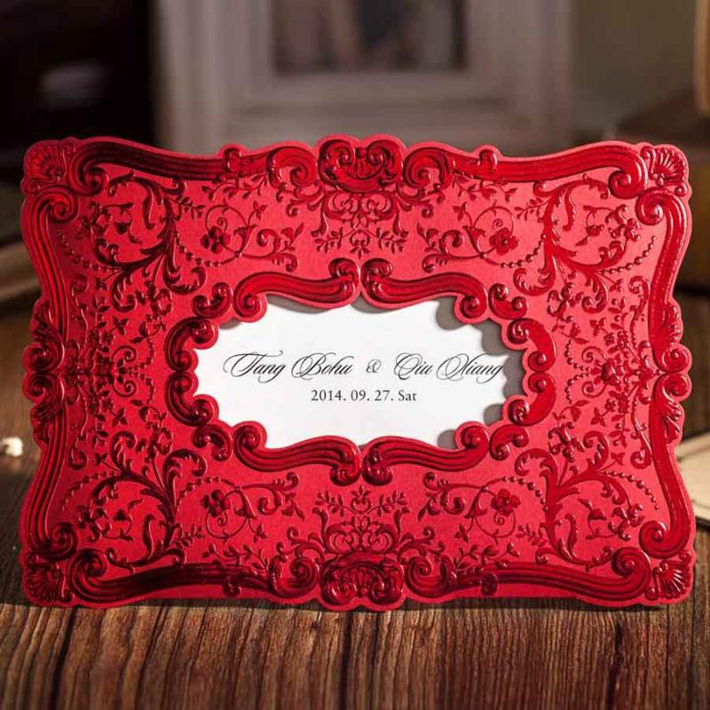 100pcs Red Wedding Invitations Card with Romantic Embossed Floral Pattern for Vintage Bridal Shower Birthday ,Customized CW071
100pcs Red Wedding Invitations Card with Romantic Embossed Floral Pattern for Vintage Bridal Shower Birthday ,Customized CW071