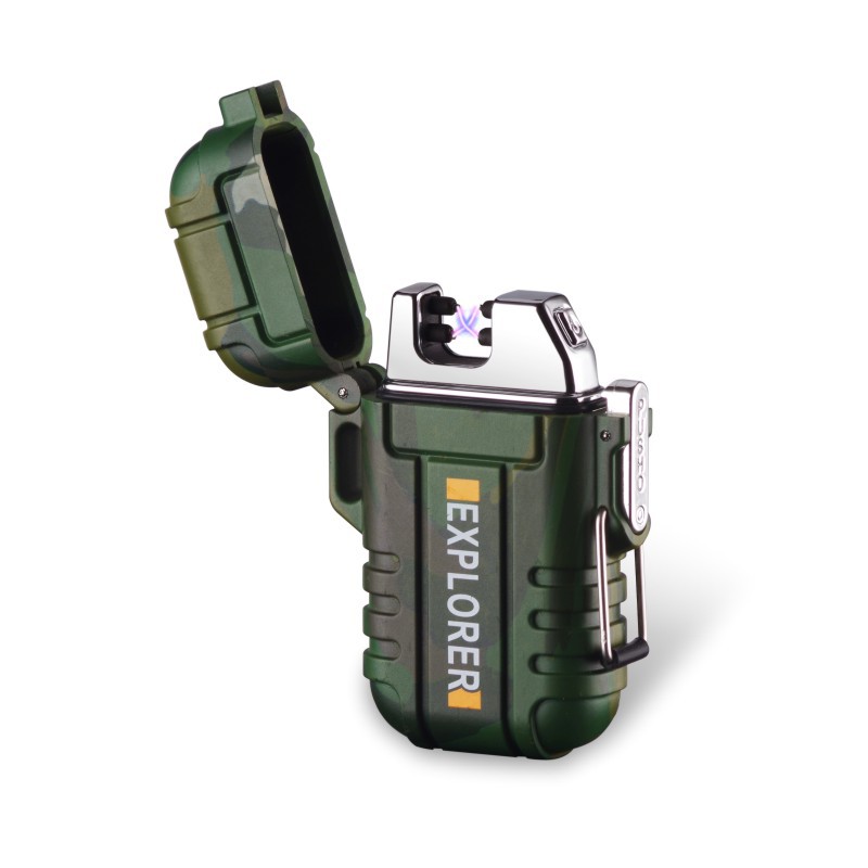 New USB Plasma Dual Arc Outdoor Camping Lighter Rechargeable Waterproof Electronic Lighter Pulse Cross Thunder Ligthers
New USB Plasma Dual Arc Outdoor Camping Lighter Rechargeable Waterproof Electronic Lighter Pulse Cross Thunder Ligthers