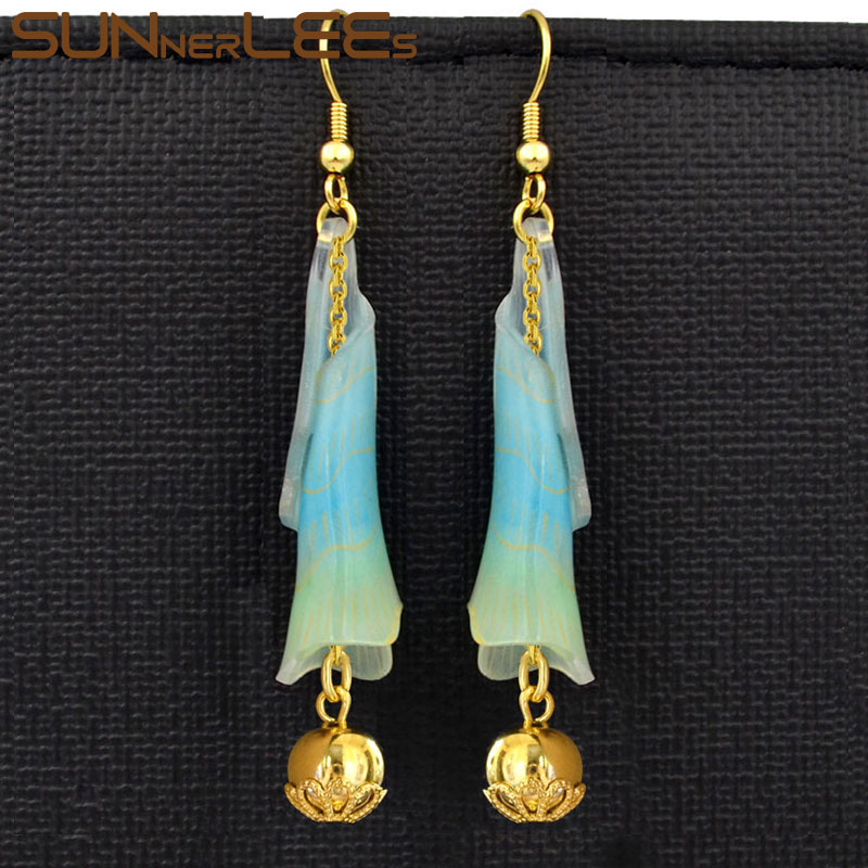 SUNNERLEES Fashion Jewelry Drop Earrings Gold Color Lucky Beads Resin Flower Dangles For Women Girl Gift RE01
SUNNERLEES Fashion Jewelry Drop Earrings Gold Color Lucky Beads Resin Flower Dangles For Women Girl Gift RE01
