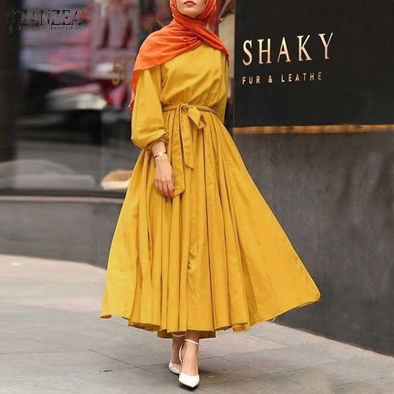 Autumn Women Solid Vestidos Muslim Holiday Dresses Casual Full Sleeve Lace-Up ZANZEA Tunic Long Maxi Robe Femme Oversized 5XL, Black
Autumn Women Solid Vestidos Muslim Holiday Dresses Casual Full Sleeve Lace-Up ZANZEA Tunic Long Maxi Robe Femme Oversized 5XL, Black