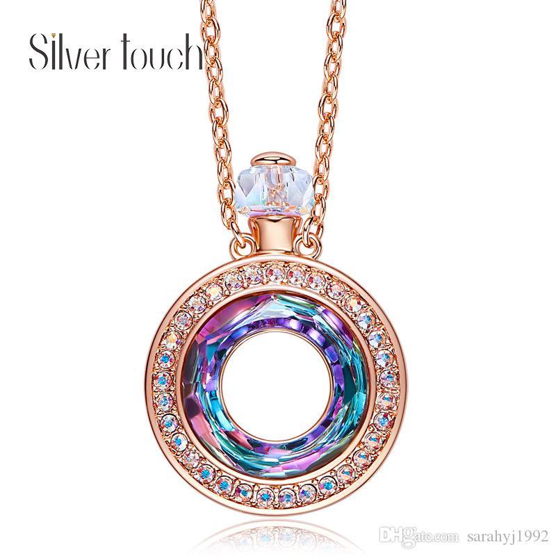 European and American Perfume Bottle Lucky Wheel Pendant Embellished with Crystals from Swarovski Necklace Female Jewelry, White
European and American Perfume Bottle Lucky Wheel Pendant Embellished with Crystals from Swarovski Necklace Female Jewelry, White