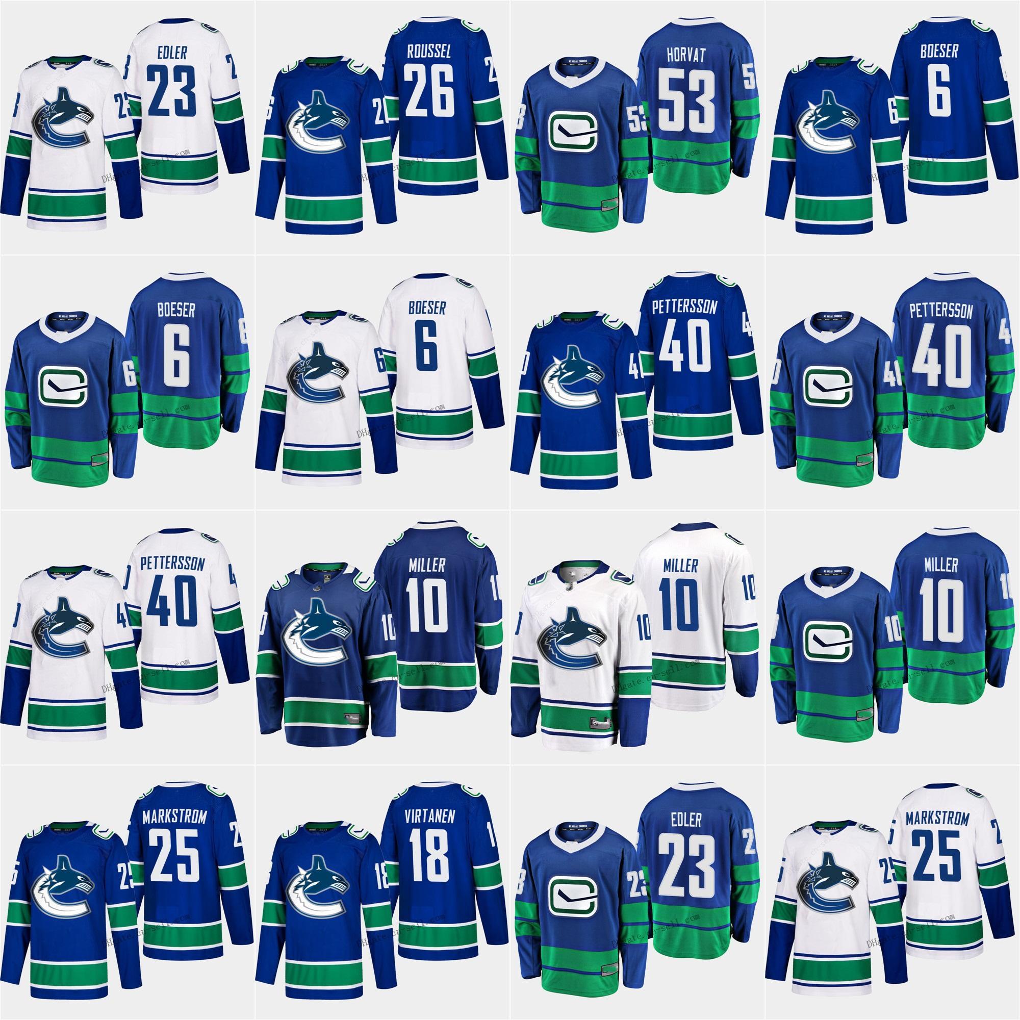 Custom 2020 Vancouver Canucks 40 Elias Pettersson Daniel Sedin Brock Boeser Markstrom Virtanen Horvat Roussel Hockey Jersey Men Women Youth, Black;red
Custom 2020 Vancouver Canucks 40 Elias Pettersson Daniel Sedin Brock Boeser Markstrom Virtanen Horvat Roussel Hockey Jersey Men Women Youth, Black;red