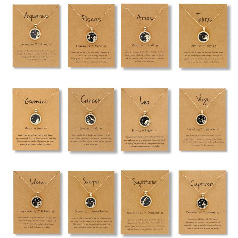 Wholesale Drop Shipping 12 Horoscope Zodiac Sign Gold Pendant Necklace Leo Scorpio 12 Constellations Jewelry
Wholesale Drop Shipping 12 Horoscope Zodiac Sign Gold Pendant Necklace Leo Scorpio 12 Constellations Jewelry