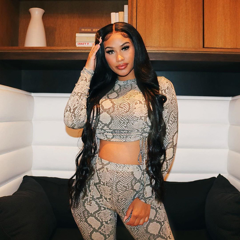 Autumn Clothing Sets Women Snakeskin Print Long Sleeve Tops Pants 2 Piece Outfits For Women Tracksuit Sexy Two Piece Clothing, As photo shows
Autumn Clothing Sets Women Snakeskin Print Long Sleeve Tops Pants 2 Piece Outfits For Women Tracksuit Sexy Two Piece Clothing, As photo shows
